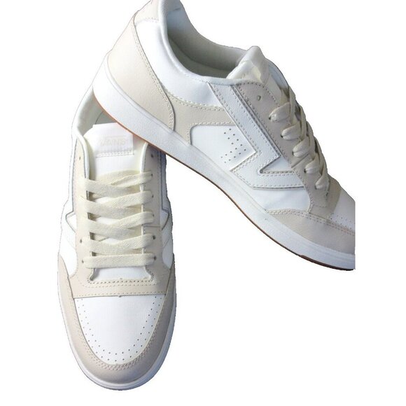 Vans Men's Lowland Cc Leather Marshmallow True White Skate Shoes Sizes NIB - Picture 4 of 5